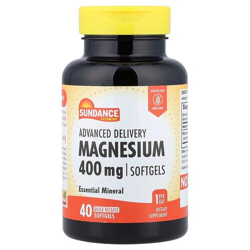선댄스 비타민 Sundance Vitamins, 어드밴스드 딜리버리 마그네슘, 400mg, 속방형 소프트젤 40정 상품 이미지