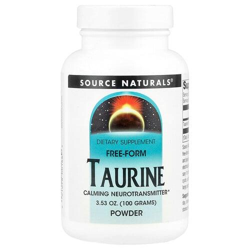 소스 네츄럴 Source Naturals, 타우린 분말, 3.53 oz (100 그램)