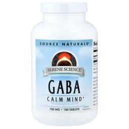 소스 네츄럴 Source Naturals, Serene Science®, GABA, 750mg, 180정