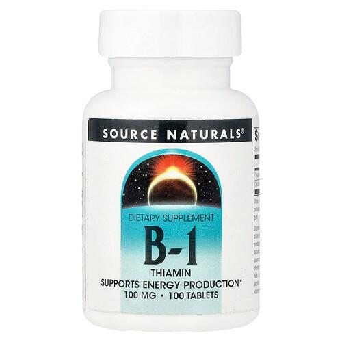 소스 네츄럴 Source Naturals, 비타민B-1티아민, 100정 상품 이미지