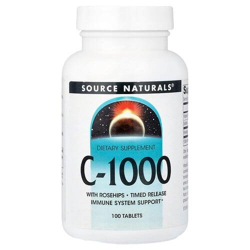 소스 네츄럴 Source Naturals, C-1000, 100 정 상품 이미지