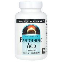 소스 네츄럴 Source Naturals, 판토텐산, 250정