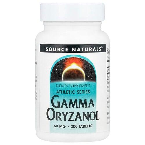 소스 네츄럴 Source Naturals, Athletic Series, 감마 오리자놀, 60mg, 200정