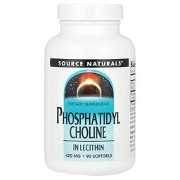 소스 네츄럴 Source Naturals, 포스파티딜 콜린, 레시틴함유, 420mg, 소프트젤 90정