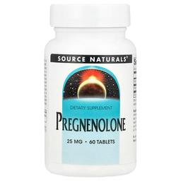 소스 네츄럴 Source Naturals, 프레그네놀론, 25mg, 60정