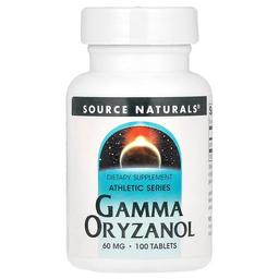 소스 네츄럴 Source Naturals, Athletic Series, 감마 오리자놀, 60mg, 100정