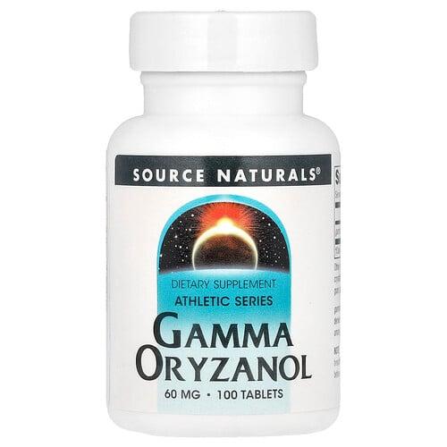 소스 네츄럴 Source Naturals, Athletic Series, 감마 오리자놀, 60mg, 100정