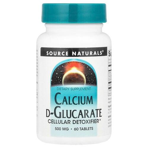 소스 네츄럴 Source Naturals, 칼슘 D-Glucarate, 500mg, 60정