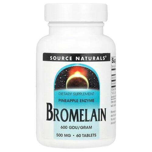 소스 네츄럴 Source Naturals, 브로멜라인 600GDU/g, 60정