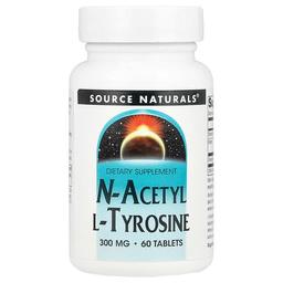 소스 네츄럴 Source Naturals, N-아세틸 L-티로신, 300mg, 60정