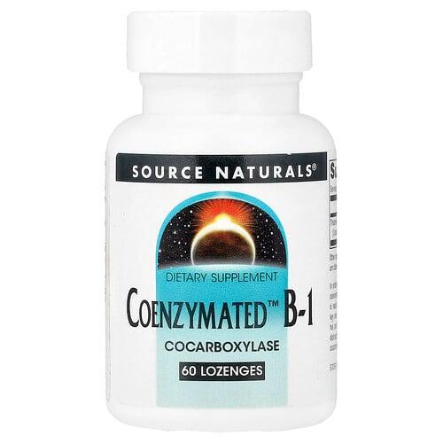 소스 네츄럴 Source Naturals, Coenzymated™ B-1, 사탕 정제 60정(사탕 정제 1정당 13mg)