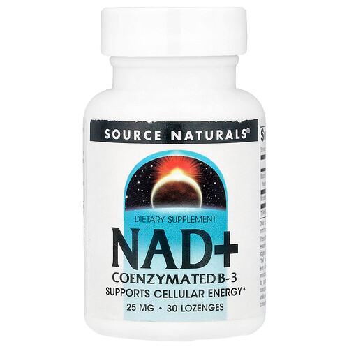 소스 네츄럴 Source Naturals, NAD+, 코엔자임화 B-3, 사탕 정제 30정