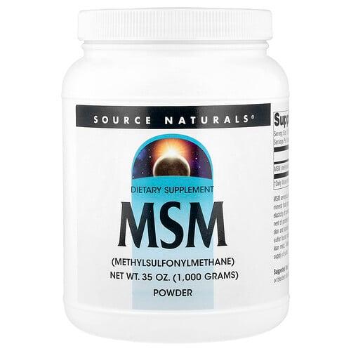 소스 네츄럴 Source Naturals, MSM 파우더, 1,000g