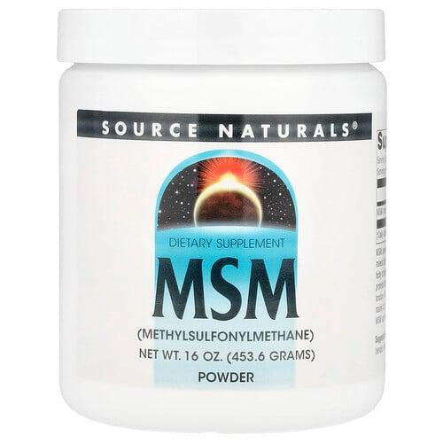 소스 네츄럴 Source Naturals, MSM 분말, 453.6g(16oz)