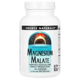 소스 네츄럴 Source Naturals, 마그네슘 말레이트, 캡슐 100정(캡슐 1정당 625mg)