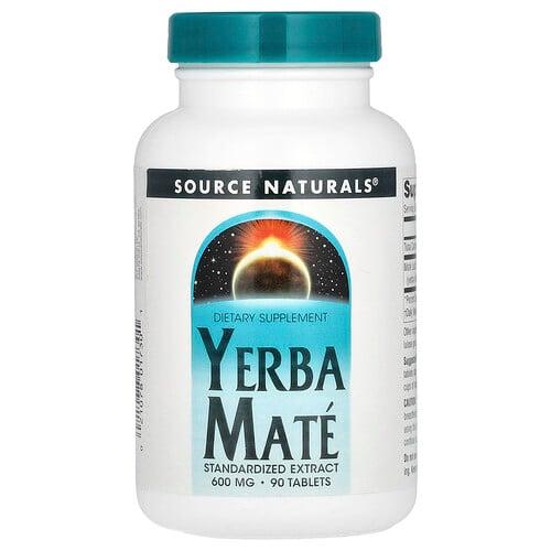소스 네츄럴 Source Naturals, 예르바 마테, 600 mg, 90 정