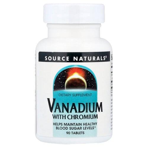 소스 네츄럴 Source Naturals, 크로뮴 함유 바나듐, 90정