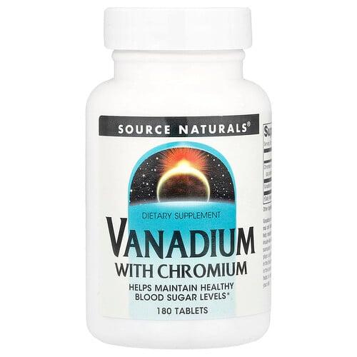 소스 네츄럴 Source Naturals, 크로뮴 함유 바나듐, 180정 상품 이미지