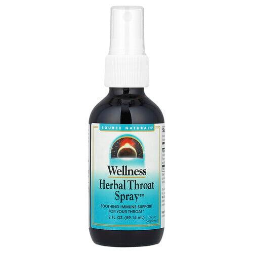 소스 네츄럴 Source Naturals, 웰니스, 허브 목 스프레이, 2 액량 온스 (59.14 ml)