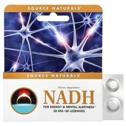소스 네츄럴 Source Naturals, NADH, 20 밀리그램, 30 설하정