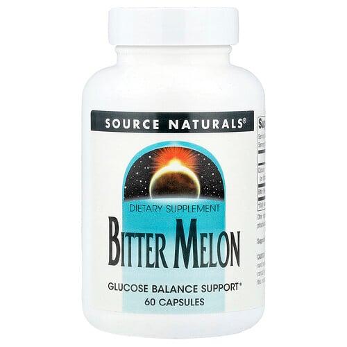 소스 네츄럴 Source Naturals, 비터 멜론, 60 캡슐