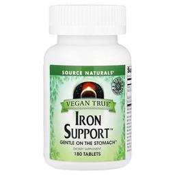 소스 네츄럴 Source Naturals, Vegan True®, Iron Support™, 180정