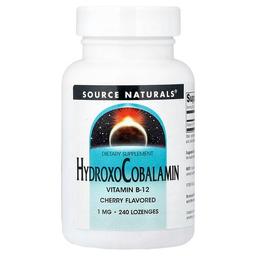 소스 네츄럴 Source Naturals, HydroxoCobalamin, 체리맛, 1mg, 사탕 정제 240정
