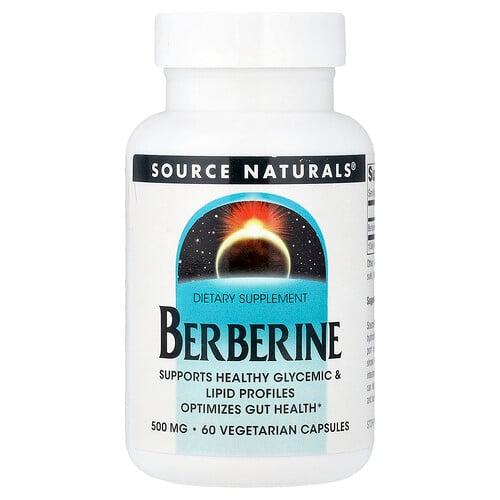 소스 네츄럴 Source Naturals, 베르베린, 500 mg, 60 식물성 캡슐