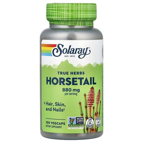 소라레이 Solaray, True Herbs, 쇠뜨기, 베지 캡슐 100정(캡슐 1정당 440mg)