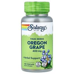 소라레이 Solaray, True Herbs, 오리건 포도, 400mg, 베지 캡슐 100정