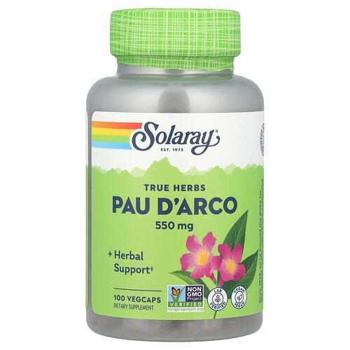 소라레이 Solaray, True Herbs, 포다르코, 550mg, 베지 캡슐 100정