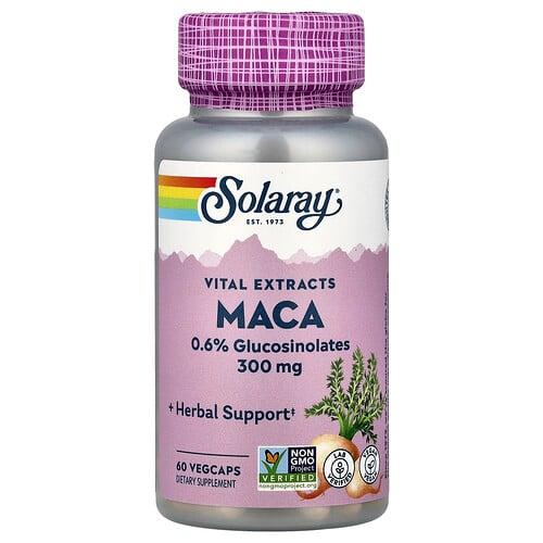 소라레이 Solaray, 바이탈 추출물, 마카, 300mg, 베지 캡슐 60정