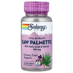 소라레이 Solaray, 바이탈 추출물, 쏘팔메토, 160mg, 소프트젤 60정