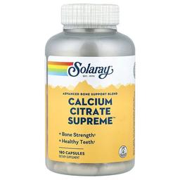 소라레이 Solaray, Calcium Citrate Supreme™, 캡슐 180정