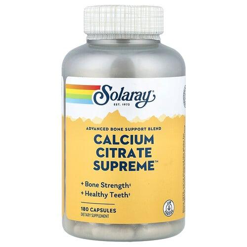 소라레이 Solaray, Calcium Citrate Supreme™, 캡슐 180정