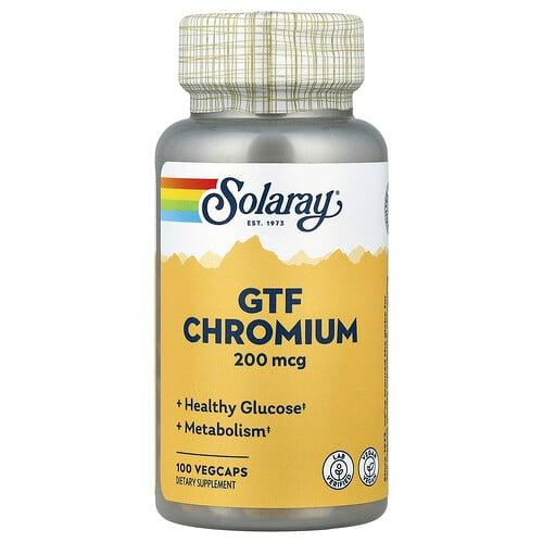 소라레이 Solaray, GTF 크로뮴, 200mcg, 베지 캡슐 100정