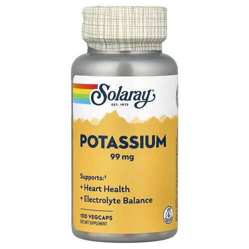 소라레이 Solaray, 칼륨, 99mg, 베지 캡슐 100정