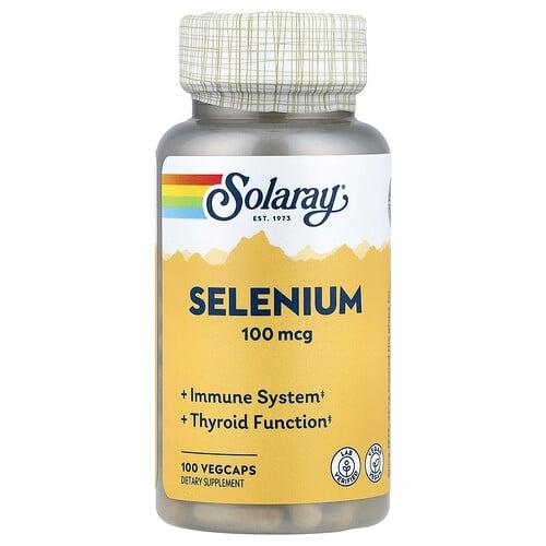 소라레이 Solaray, 셀레늄, 100mcg, 베지 캡슐 100정