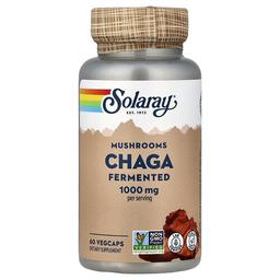 소라레이 Solaray, 발효 차가버섯, 베지 캡슐 60정(캡슐 1정당 500mg)