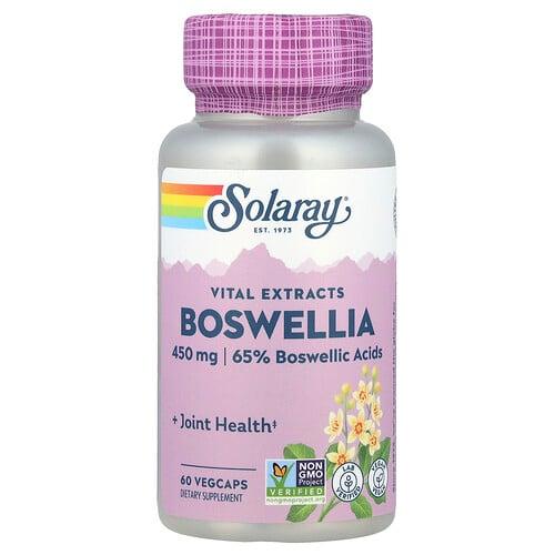 소라레이 Solaray, 핵심 추출물, 보스웰리아, 450mg, 베지 캡슐 60정
