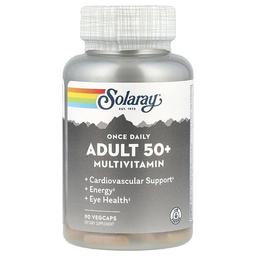 소라레이 Solaray, 50세 이상 성인용 종합비타민, 매일 1회 복용, 베지 캡슐 90정