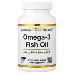 캘리포니아 골드 뉴트리션 California Gold Nutrition, 오메가3 피쉬 오일, 생체내 트라이글리세라이드, 1,000mg, 피쉬 젤라틴 소프트젤 90정
