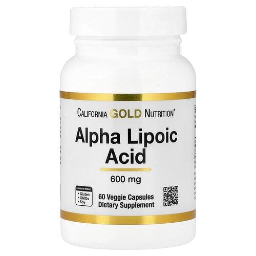 캘리포니아 골드 뉴트리션 California Gold Nutrition, 알파리포산, 600mg, 베지 캡슐 60정