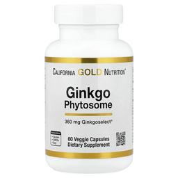 캘리포니아 골드 뉴트리션 California Gold Nutrition, Ginkgo Phytosome, 360mg, 베지 캡슐 60정