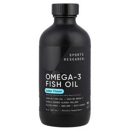 스포츠 리서치 Sports Research, 오메가3 피쉬 오일, 레몬, 237ml(8oz)