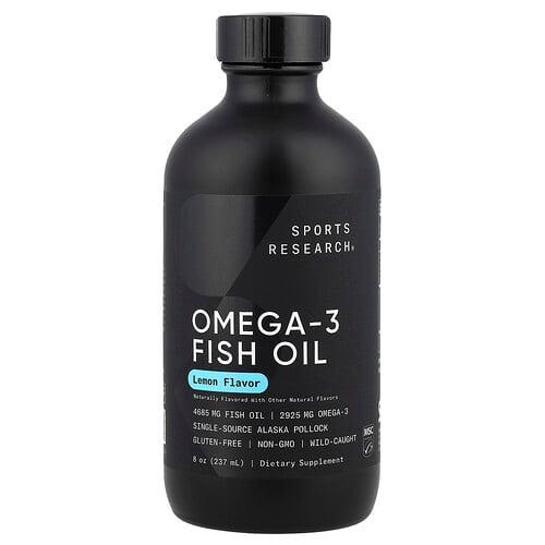 스포츠 리서치 Sports Research, 오메가3 피쉬 오일, 레몬, 237ml(8oz) 상품 이미지