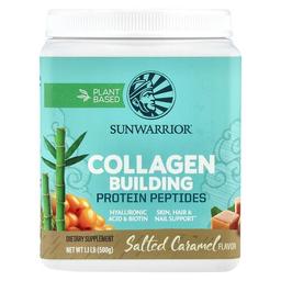 썬워리어 Sunwarrior, 콜라겐 생성 단백질 펩타이드, 히알루론산 및 비오틴 함유, 솔티드 캐러멜, 500g(1.1lb)