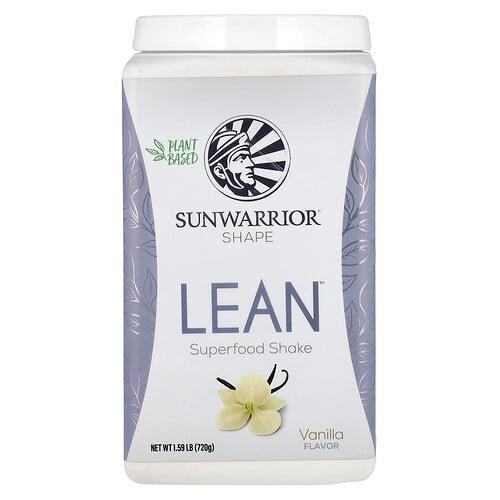썬워리어 Sunwarrior, Lean™ 슈퍼 푸드 셰이크, 바닐라 맛, 720g(1.59lb)