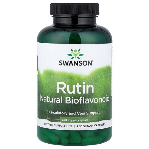 스완슨 비타민 Swanson Vitamins, 루틴, 천연 바이오플라보노이드, 250mg, 베지 캡슐 250정