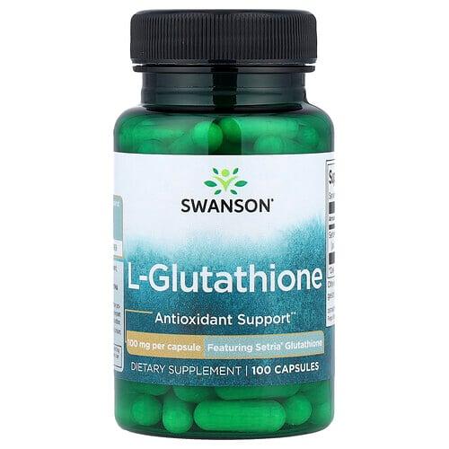 스완슨 비타민 Swanson Vitamins, l-글루타치온, 100mg, 캡슐 100정